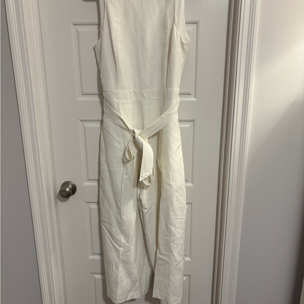 Banana Republic Ivory Sleeveless Jumpsuit